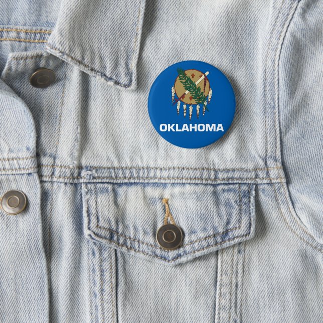 Oklahoma-Flagge Button (Beispiel)
