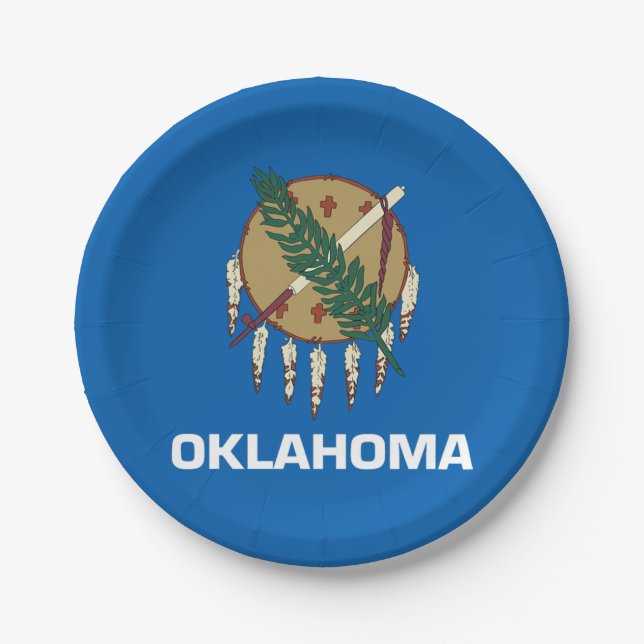 Oklahoma-Flagge Pappteller (Vorderseite)