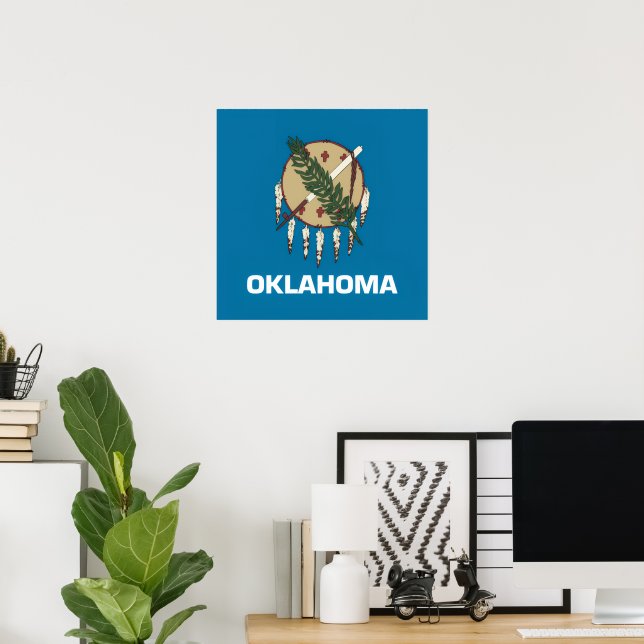 Oklahoma-Flagge Poster (Heimbüro)
