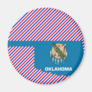 Oklahoma-Flaggen-Karte Magnet