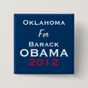 OKLAHOMA für Kampagnen-Knopf OBAMA 2012 Button