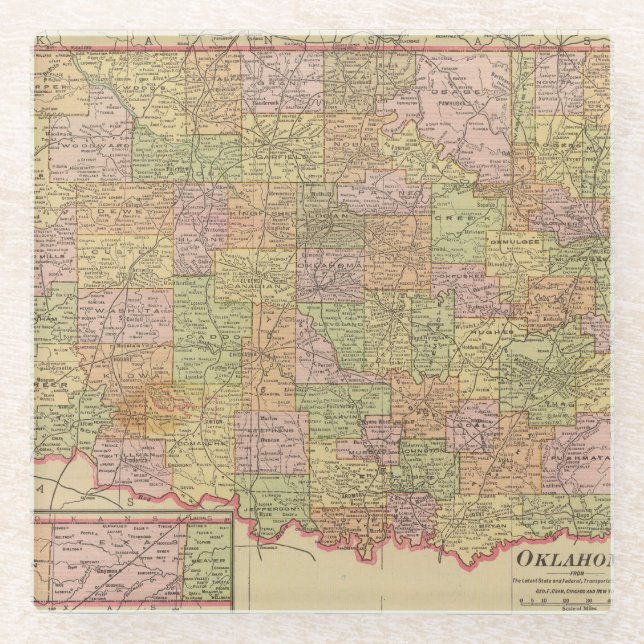 Oklahoma Glasuntersetzer (Vorderseite)