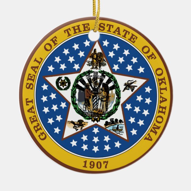 Oklahoma Great Siegel Keramikornament (Vorne)