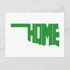 Oklahoma Green Zuhause Staat Map Shaping Word Art Postkarte