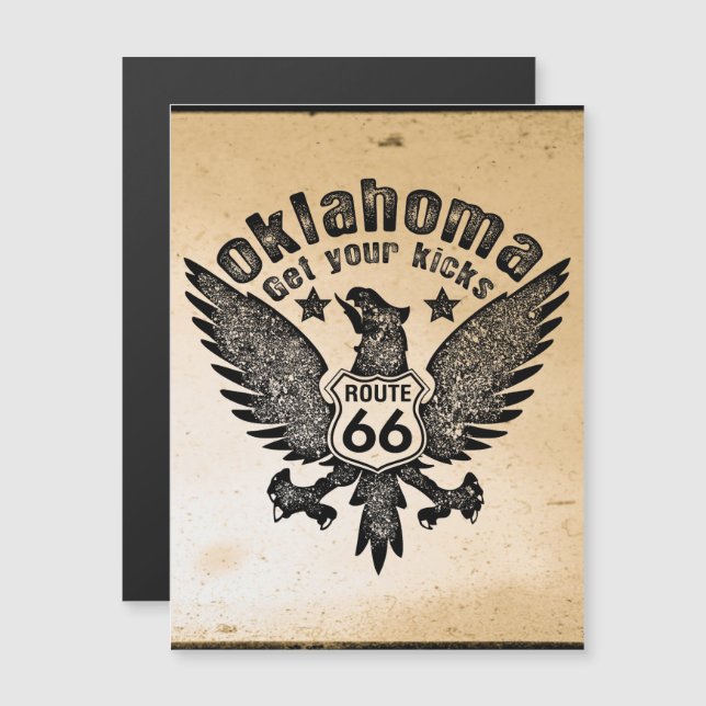 Oklahoma holen Sie Ihre Kicks Magnetkarte (Vorne/Hinten)