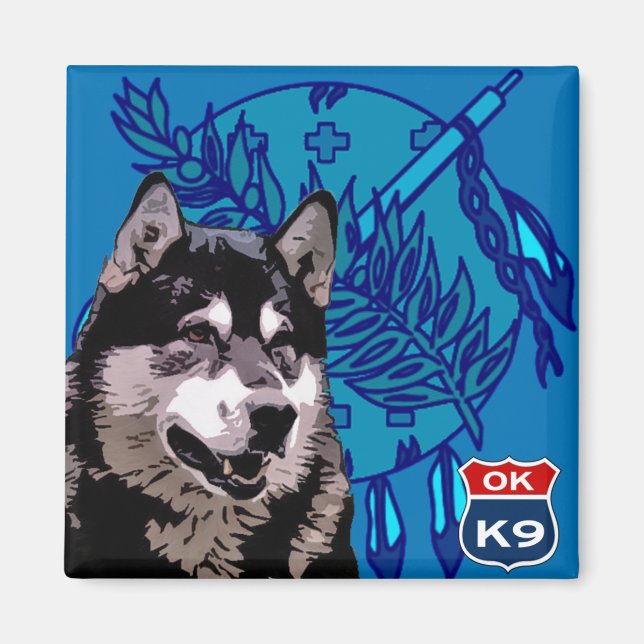 Oklahoma Husky Magnet (Vorne)