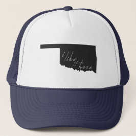 Oklahoma Ich mag es hier Staat Silhouette Schwarz Truckerkappe