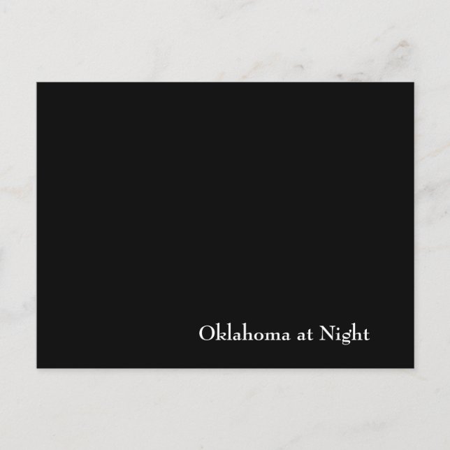 Oklahoma in der Nacht Postkarte (Vorderseite)