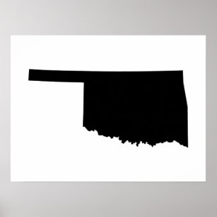 Oklahoma in Schwarz und Weiß Poster