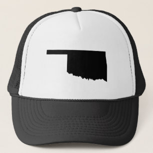 Oklahoma in Schwarz und Weiß Truckerkappe