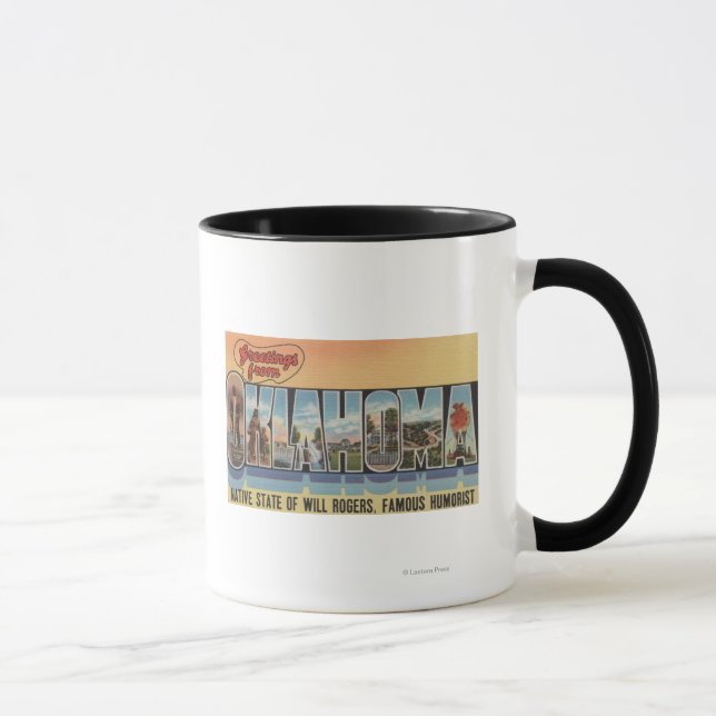 Oklahoma (Indischer Staat von Will Rodgers) Tasse (Rechts)