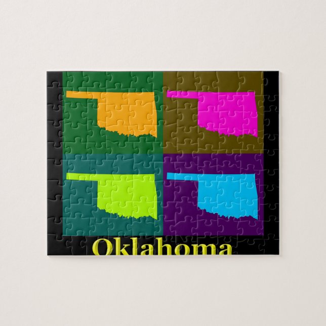 Oklahoma Karte (Horizontal)