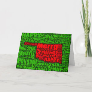 Oklahoma Karte Word Art Weihnachtskarte