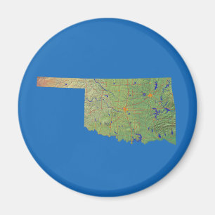 Oklahoma-Karten-Magnet Magnet