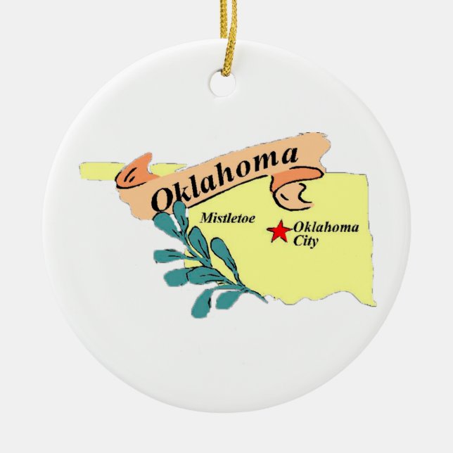 Oklahoma Keramik Ornament (Vorne)