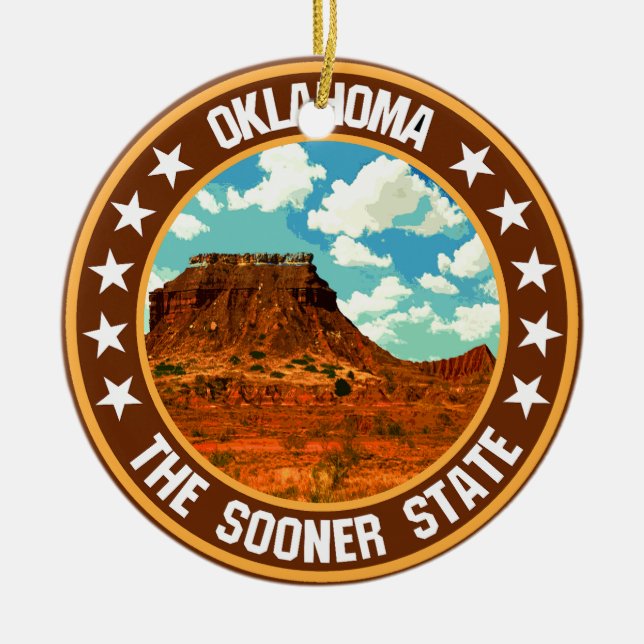Oklahoma Keramik Ornament (Vorne)