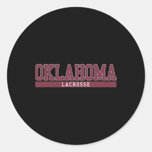 Oklahoma Lacrosse Runder Aufkleber