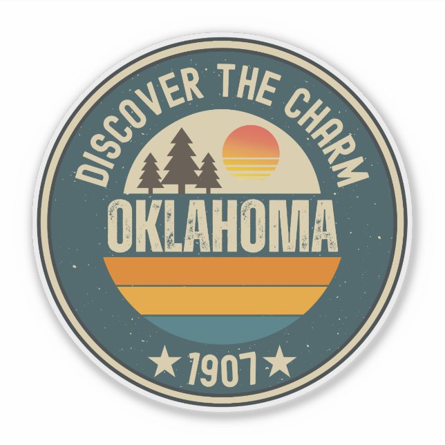 Oklahoma Land Run - OK History Geschenk Aufkleber (Vorderseite)