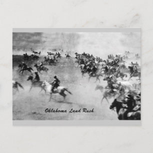Oklahoma Land Rush Postcard Postkarte
