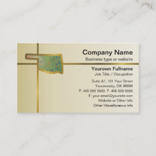 Oklahoma Map Business Card Visitenkarte