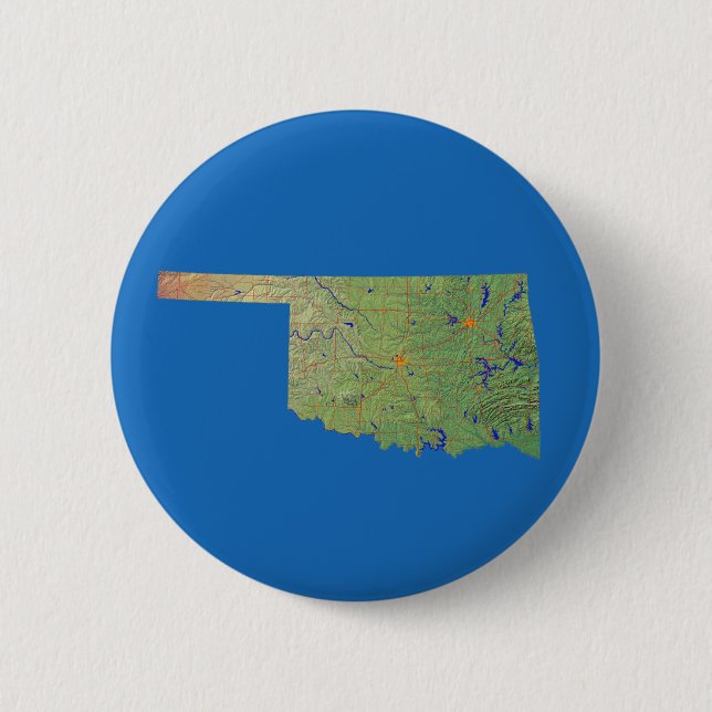 Oklahoma Map Button (Vorderseite)