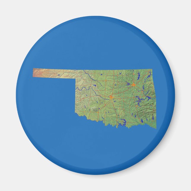 Oklahoma Map Magnet (Vorne)
