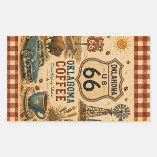 Oklahoma Mother Road Café Autocollant d'Art