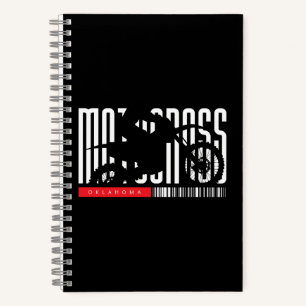 Oklahoma Motocross Motorrad-Silhouette Notizbuch