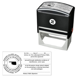 Oklahoma Notary Public Recognition Briefmarke Permastempel