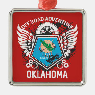 Oklahoma Off Road Adventure 4x4 Trails Mudding Ornament Aus Metall