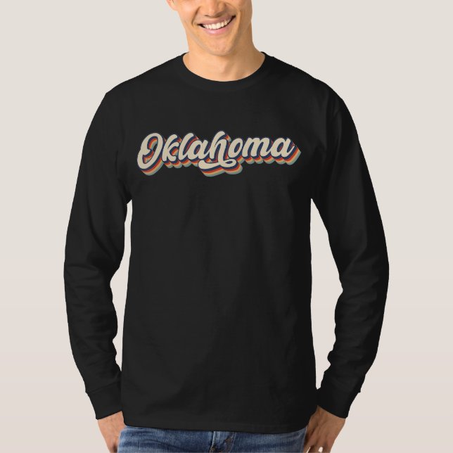 Oklahoma Ok Vintag Staat Retro T-Shirt (Vorderseite)