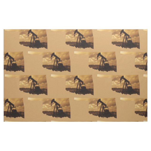 Oklahoma-Öl-Pumpen-Jack-Druck-Gewebe Stoff (Fat Quarter (45,7 x 55,9 cm))