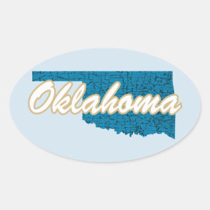 Oklahoma Ovaler Aufkleber