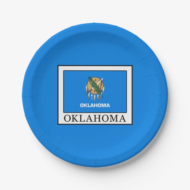 Oklahoma Pappteller (Vorderseite)