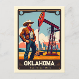 Oklahoma | Patriotischer Geist Vintag Postkarte