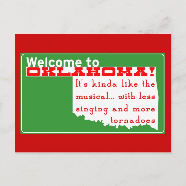 Oklahoma Postkarte (Vorderseite)