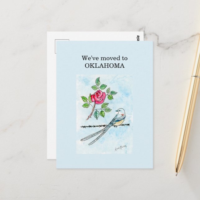 Oklahoma Postkarte (Vorderseite/Rückseite Beispiel)