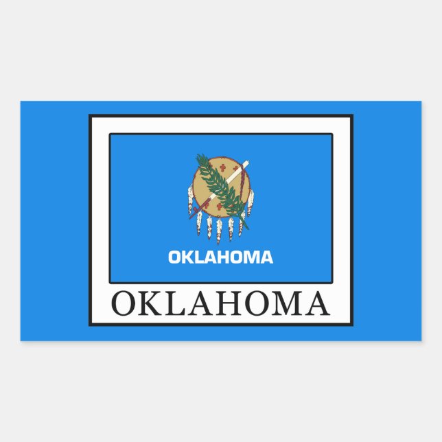 Oklahoma Rechteckiger Aufkleber (Vorderseite)