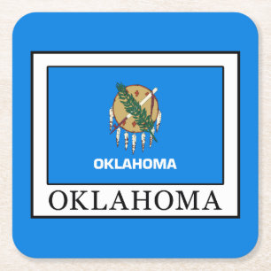 Oklahoma Rechteckiger Pappuntersetzer