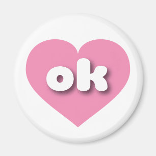 Oklahoma rosa heart - I Liebe ok Magnet