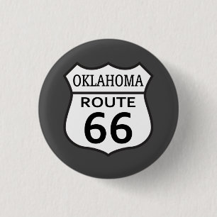 Oklahoma Route 66 Hwy Sign Button