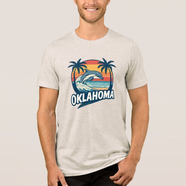 Oklahoma: Rückzug am Ozean Tri-Blend Shirt (Vorderseite)
