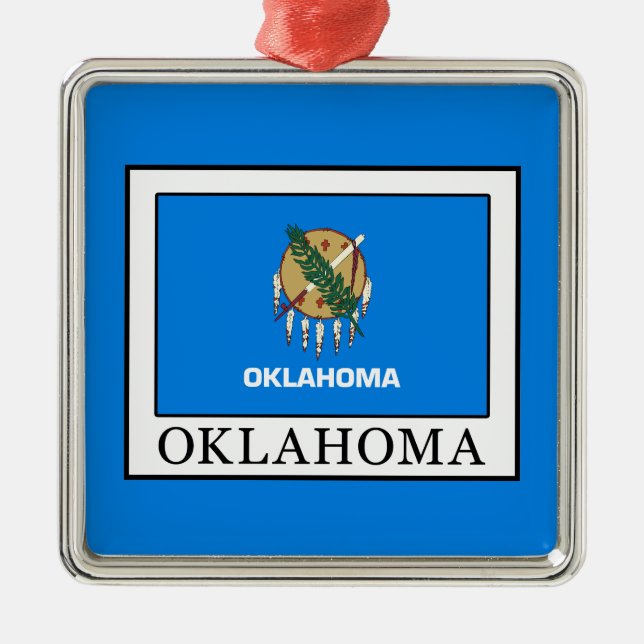 Oklahoma Silbernes Ornament (Vorne)