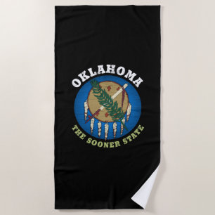 OKLAHOMA SOONER STAAT FLAG STRANDTUCH