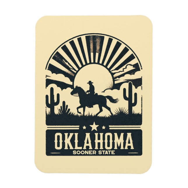 Oklahoma Sooner Staat Magnet (Vertikal)