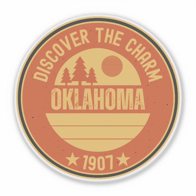 Oklahoma Sooners Staat - OK Geschenkidee Aufkleber (Vorderseite)