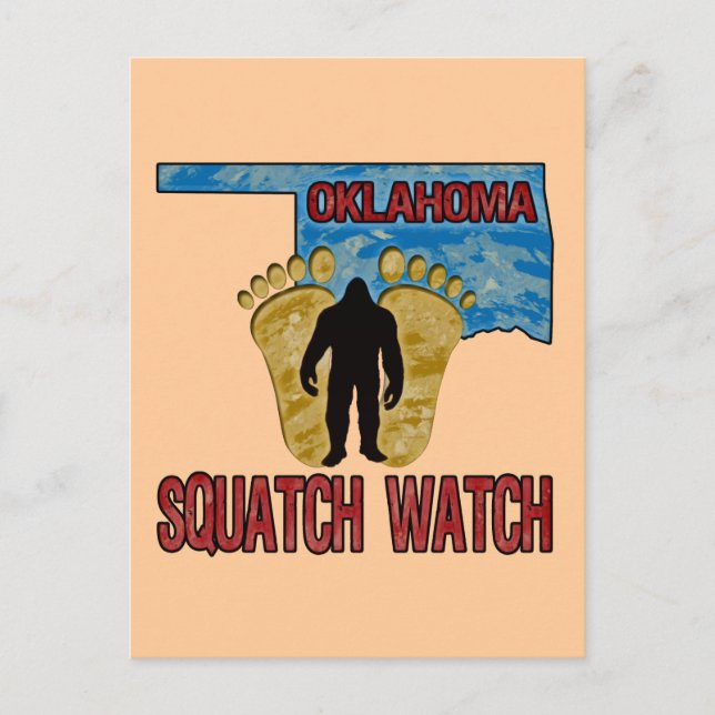Oklahoma Squatch Watch Postkarte (Vorderseite)