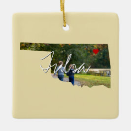 Oklahoma Staat Foto Keramikornament