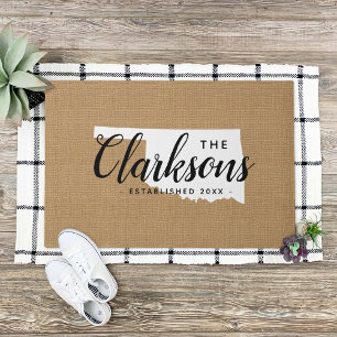 Oklahoma Staat Monogram Doormat Fußmatte