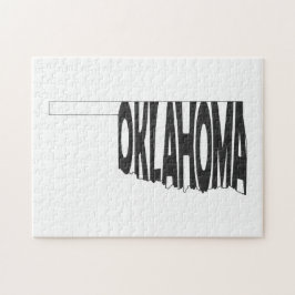 Oklahoma Staat Name Word Art Black